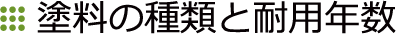 塗料の種類と耐用年数